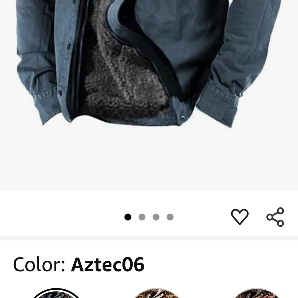 Men's Blue Patterned Jacket - Picture 4 of 4